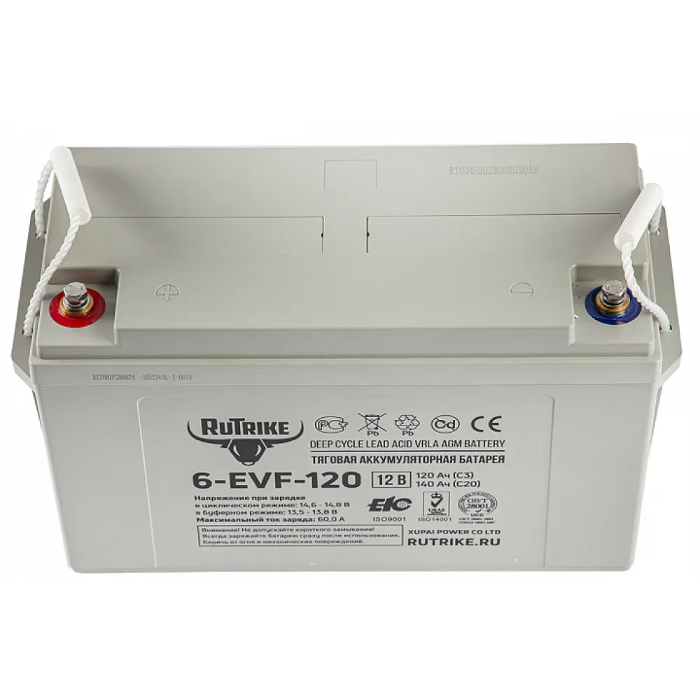 Тяговый аккумулятор RuTrike 6-EVF-120 (12V120A/H C3) 2
